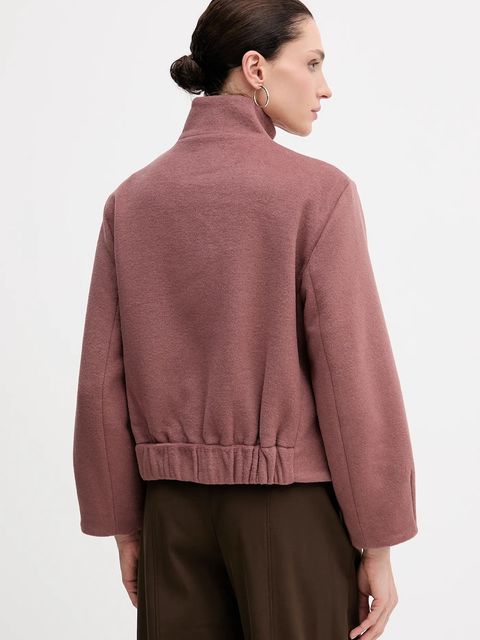 Hoss Intropia kurtka z dodatkiem wełny kolor różowy przejściowa 5432683 - zdjęcie produktu nr 2