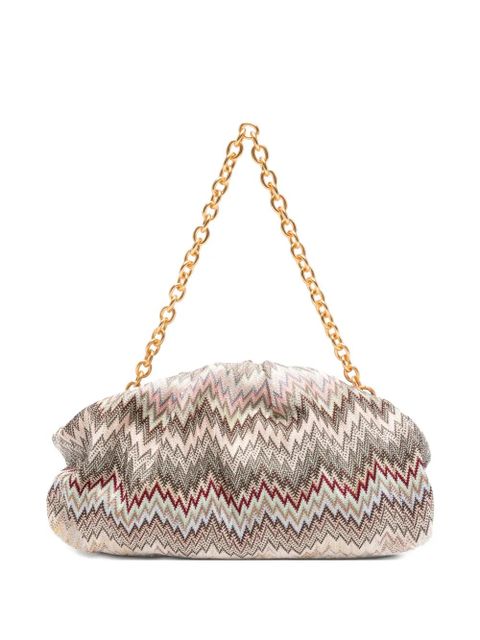 Missoni Raschel zig-zag pattern clutch bag - Neutrals - zdjęcie produktu nr 1