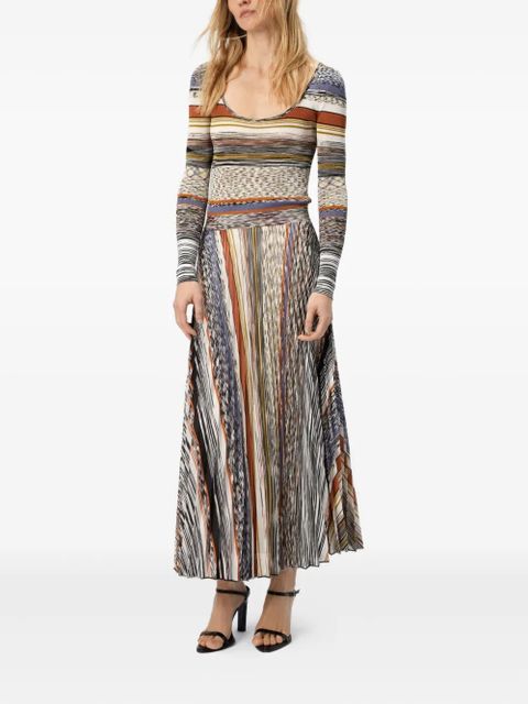 Missoni striped midi dress - Neutrals - zdjęcie produktu nr 2