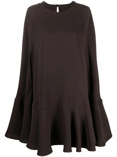 Valentino Garavani silk cape dress - Brown - zdjęcie produktu nr 1