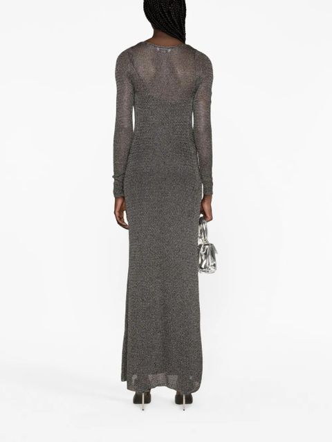 Blumarine cowl-neck maxi dress - Silver - zdjęcie produktu nr 2