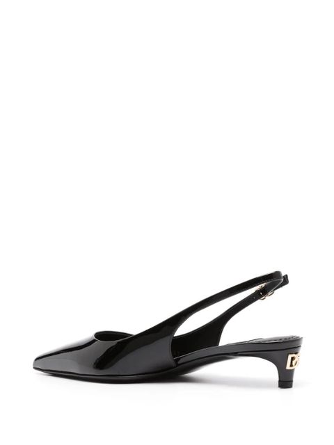 Dolce & Gabbana 40mm patent slingback pumps - Black