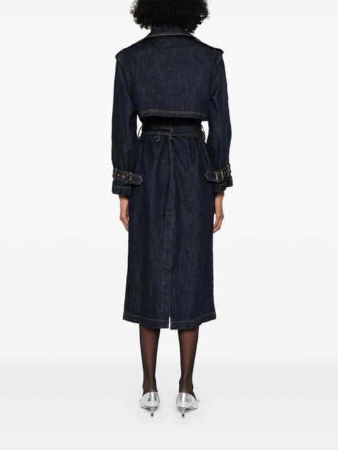 Self-Portrait belted double-breasted coat - Blue - zdjęcie produktu nr 2