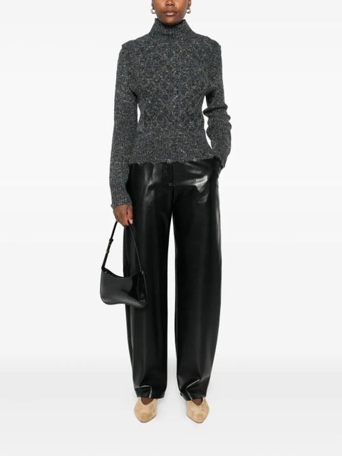 PINKO leather-effect trousers - Black - zdjęcie produktu nr 2