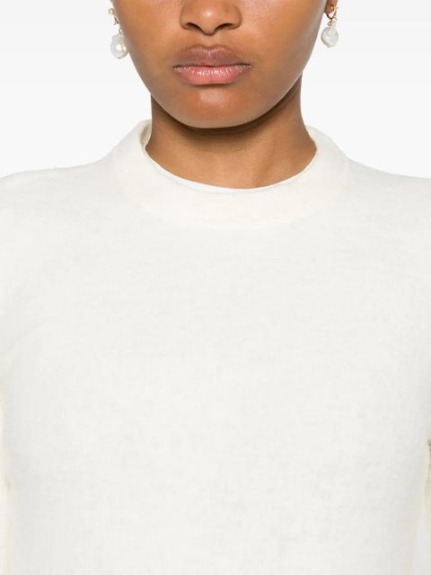 Jil Sander layered wool midi dress - White