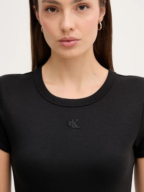 Calvin Klein Jeans sukienka kolor czarny mini dopasowana LV047B266G - zdjęcie produktu nr 2