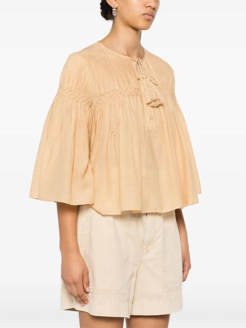 MARANT ÉTOILE Axeliana pintuck-detail blouse - Neutrals