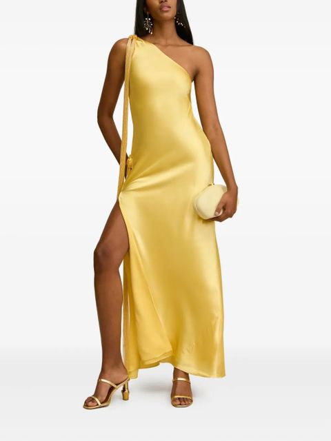 Cult Gaia Keya one-shoulder tassel maxi dress - Yellow
