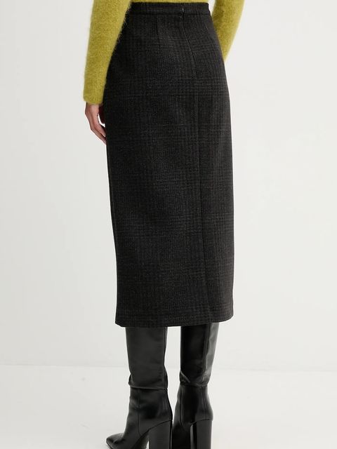 Sandro Ferrone spódnica kolor zielony midi prosta S23YBFBLOGGER