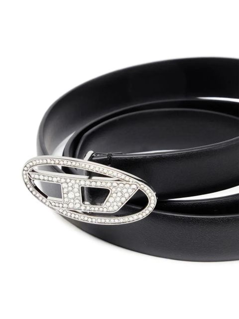 Diesel B-1DR crystal-embellished belt - Black