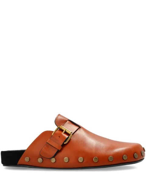 ISABEL MARANT buckle-fastening studded clogs - Brown - zdjęcie produktu nr 1