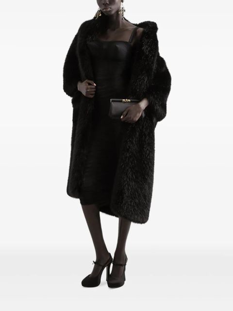 Dolce & Gabbana faux-fur coat - Black