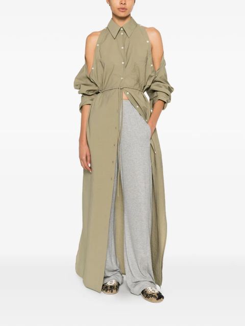 Nanushka Erisha button-detail maxi shirt dress - Green - zdjęcie produktu nr 2