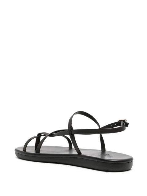 Ancient Greek Sandals Alethea flat leather sandals - Black