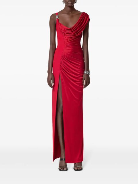 Versace Medusa '95 draped gown - Red