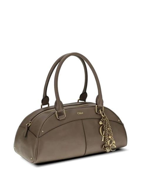 Chloé logo-charm leather tote bag - Neutrals - zdjęcie produktu nr 2