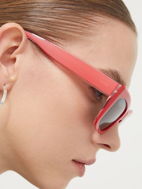 HUGO okulary przeciwsłoneczne damskie kolor czarny HG 1264/S