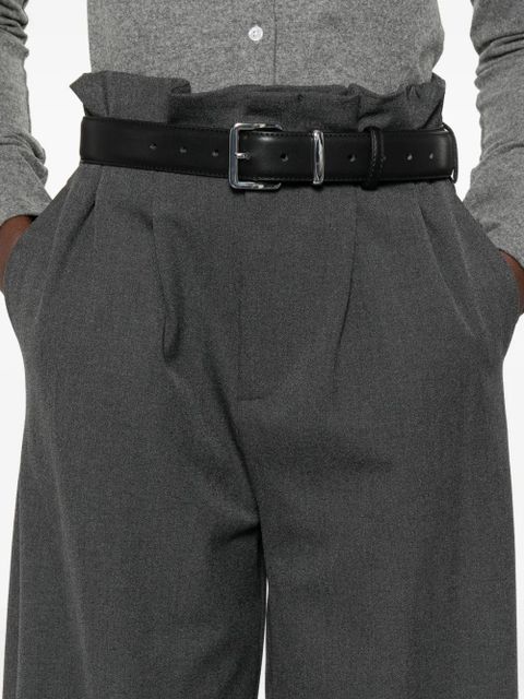 Eleh belted-waist trousers - Grey