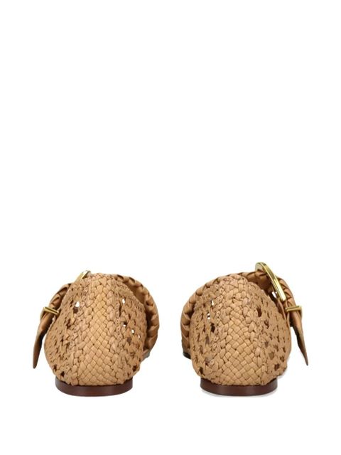 ZIMMERMANN Alchemy woven leather flat pumps - Brown