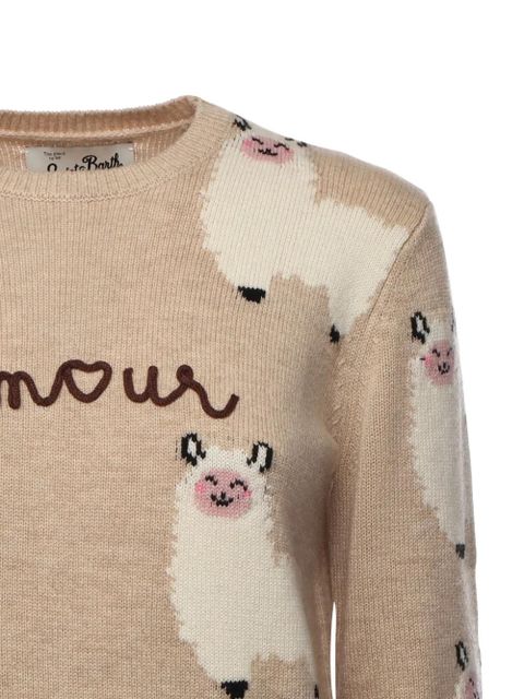 MC2 Saint Barth llama-pattern sweater - Neutrals
