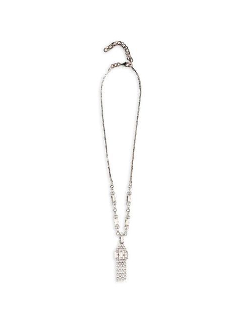 Alessandra Rich crystal fringes necklace - Silver - zdjęcie produktu nr 1