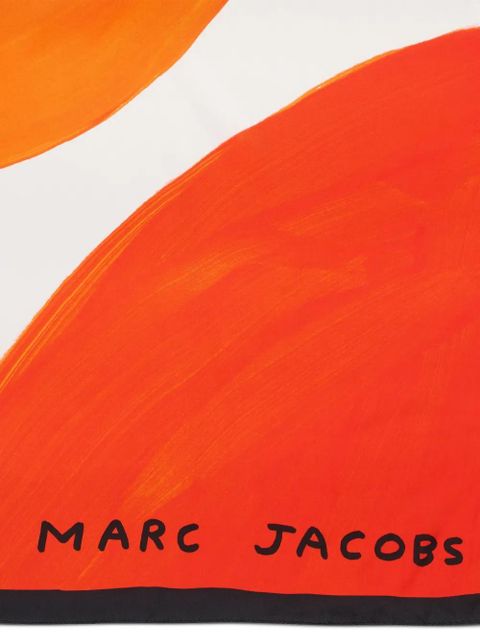 Marc Jacobs Joy-print silk scarf - Orange