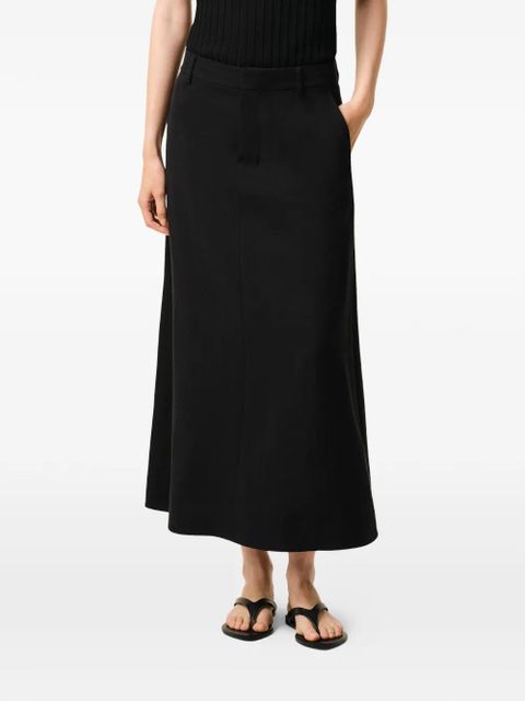 AMI Paris A-line midi skirt - Black
