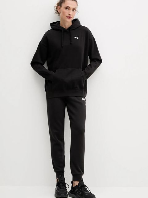 Puma bluza damska kolor czarny z kapturem z aplikacją 684976 - zdjęcie produktu nr 2