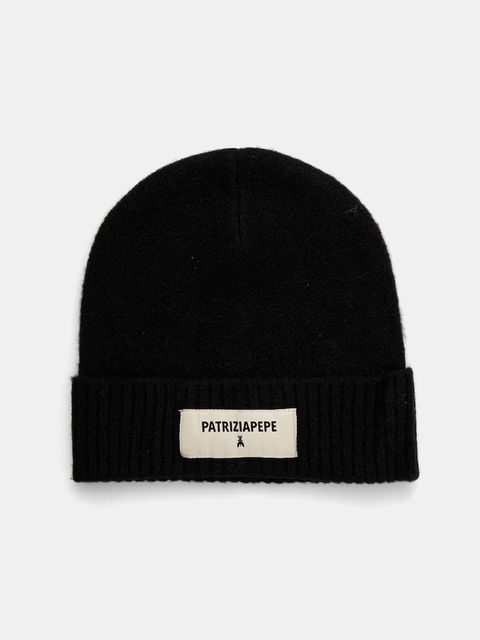 Patrizia Pepe czapka z domieszką wełny kolor czarny 8F0082 K287 - zdjęcie produktu nr 1