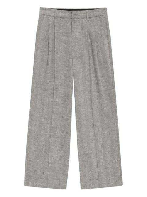 ANINE BING Belen herringbone trousers - Grey - zdjęcie produktu nr 1