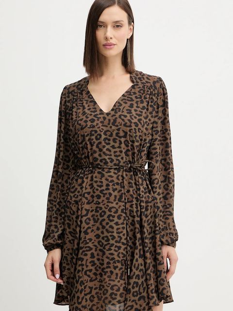 Guess sukienka WANDA kolor brązowy mini prosta W5BK51 WGLA2 - zdjęcie produktu nr 1