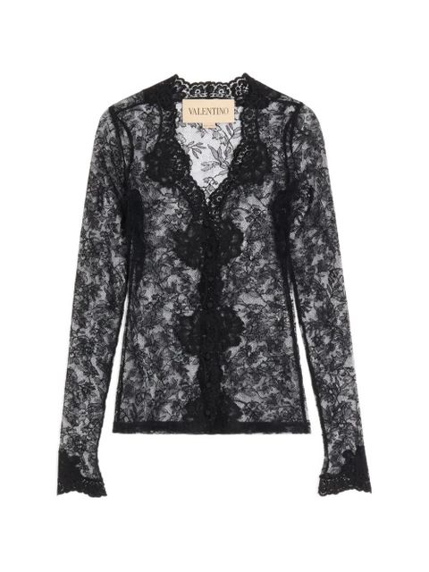 Valentino Garavani stretch lace cardigan - Black - zdjęcie produktu nr 1