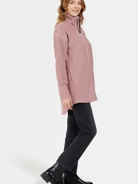 Didriksons bluza polarowa SALLY damska kolor różowy gładka 505165