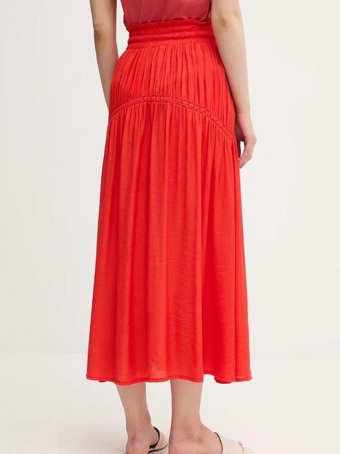 La Petite Française spódnica JOSETTE kolor pomarańczowy midi rozkloszowana JOSETTE