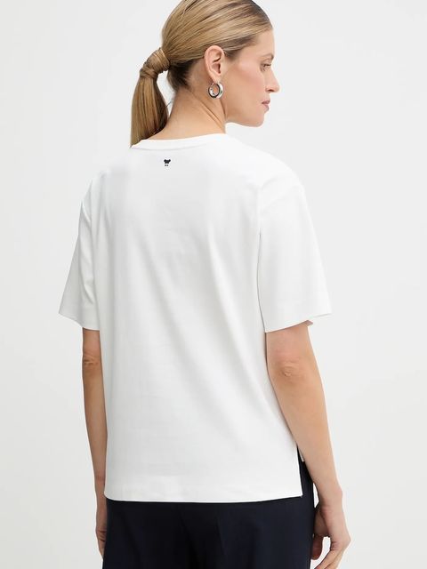 Weekend Max Mara t-shirt bawełniany MULTID damski kolor biały 2615941031600