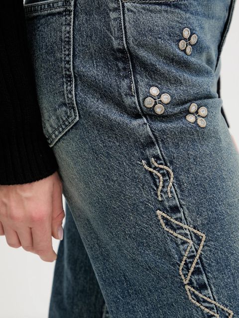 Desigual jeansy 0 damskie high waist 25WWDD11