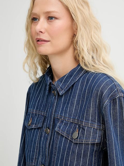 MUNTHE kurtka jeansowa LINDY kolor granatowy przejściowa 253154425316