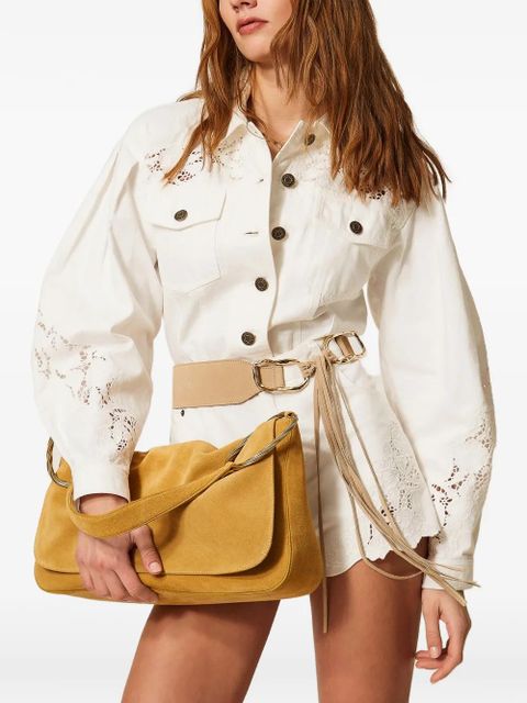 TWINSET lace-detail denim jacket - White - zdjęcie produktu nr 2