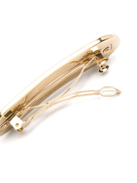 Prada logo-print hair clip - Gold