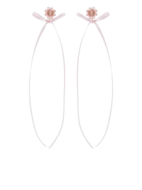 Simone Rocha bow ribbon stud earrings - Gold - zdjęcie produktu nr 1