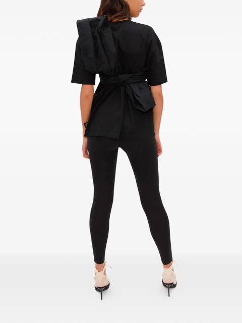 AREA taffeta-knot T-shirt - Black