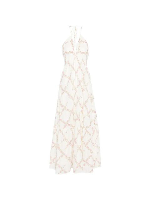 TWINSET floral halterneck maxi dress - White - zdjęcie produktu nr 1