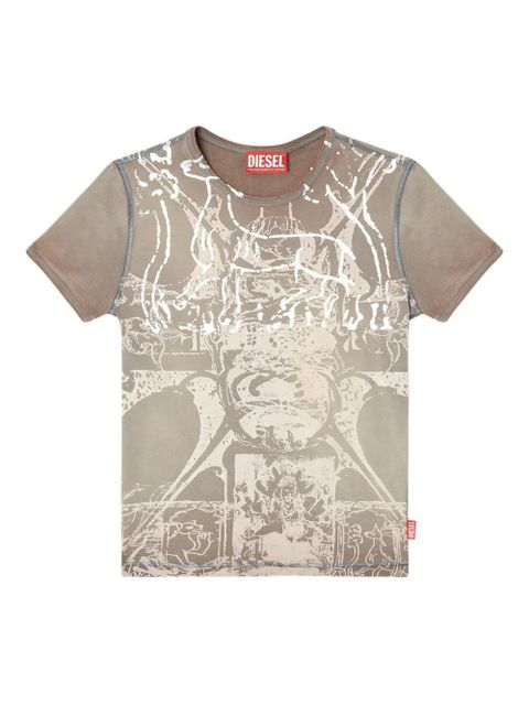 Diesel T-Uncuties-Long-R6 T-shirt - Neutrals - zdjęcie produktu nr 1