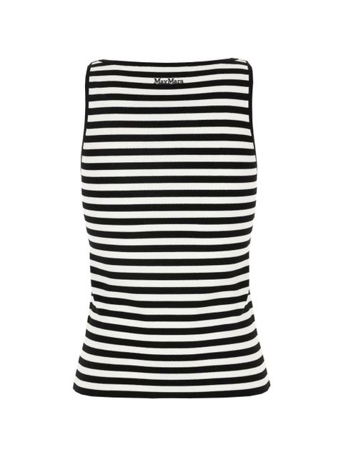 Max Mara Cippo striped ribbed-knit tank top - Black - zdjęcie produktu nr 2