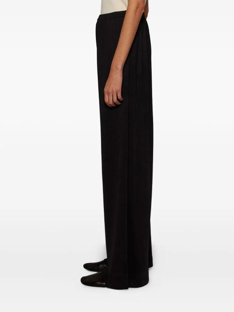 The Row Bellana elastic-waist straight-leg trousers - Black