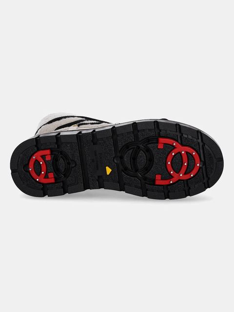 Pollini śniegowce skórzane kolor szary SA24235H0NTX110A