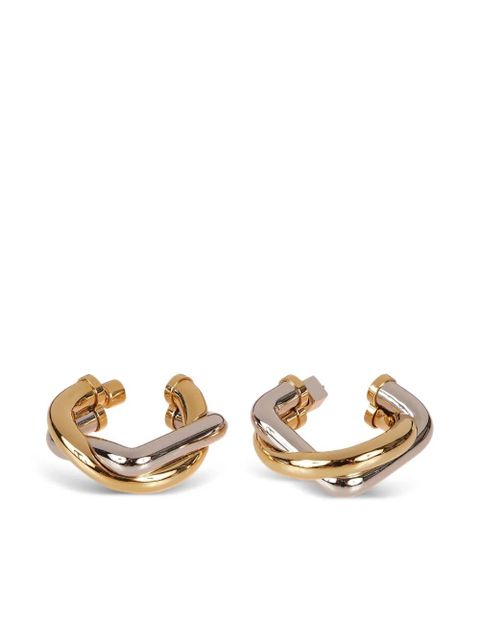 Jacquemus Doppio intertwined hoop earrings - Gold - zdjęcie produktu nr 1