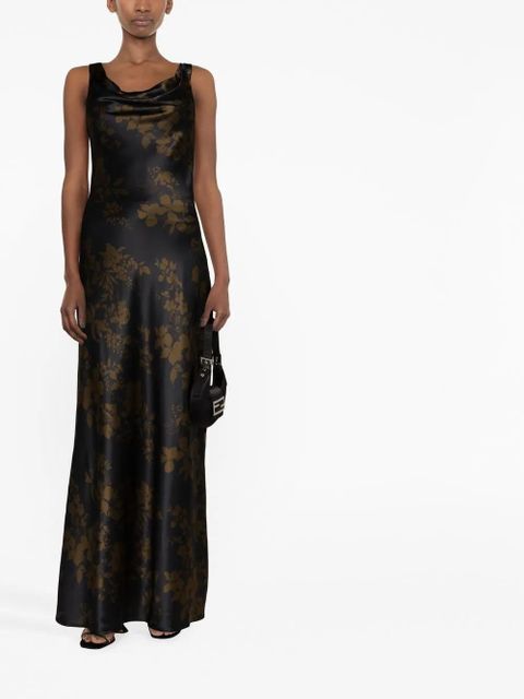Reformation Annabelle silk gown - Black