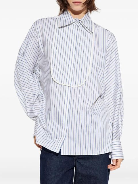 Lanvin striped collared shirt - White