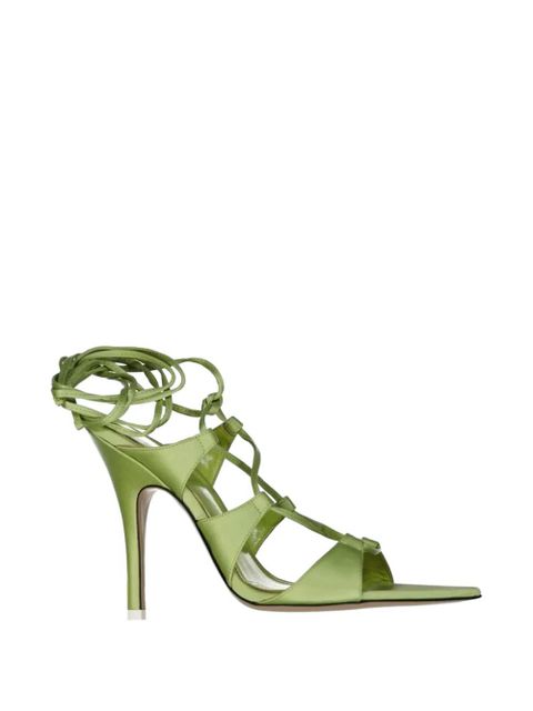 The Attico lace-up silk sandals - Green - zdjęcie produktu nr 1